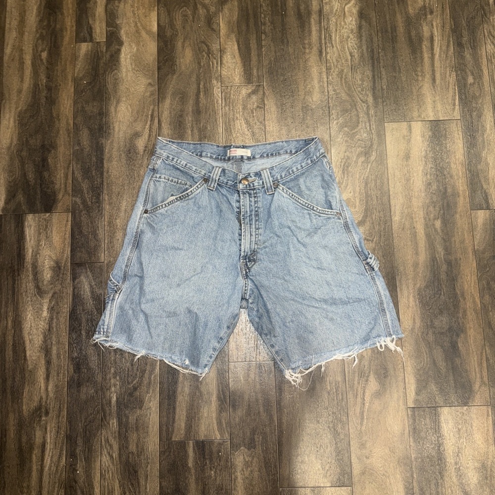 Levi's Signature Carpenter Medium Wash Denim Shorts Men's Size 34‎ Inseam 8"